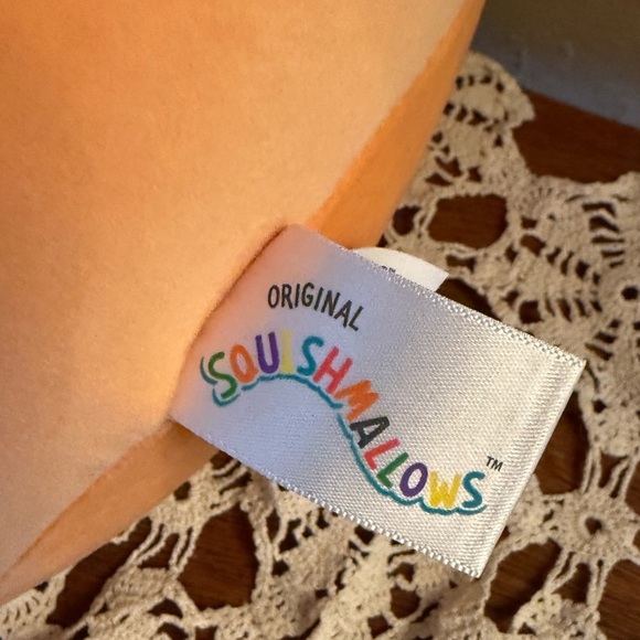 NEW Squishmallows Orin Chocolate Dipped Orange Heart-Patterned Plush Toy - Picture 7 of 12